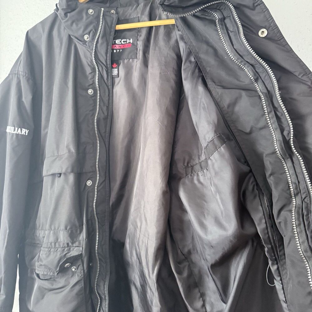 Mercy Stormtech Employee Jacket Mens XL Black Hooded Pockets Winter - Picture 7 of 15